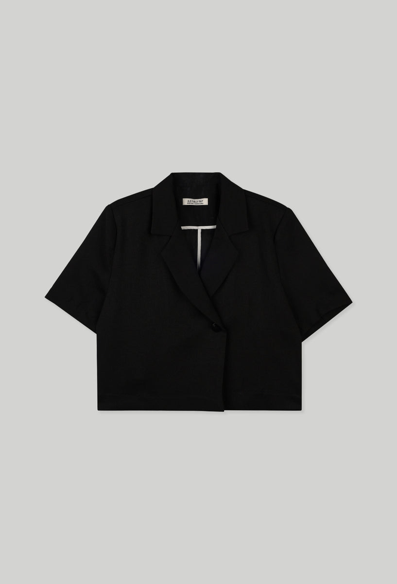 CROPPED LINEN JACKET – ALAND USA