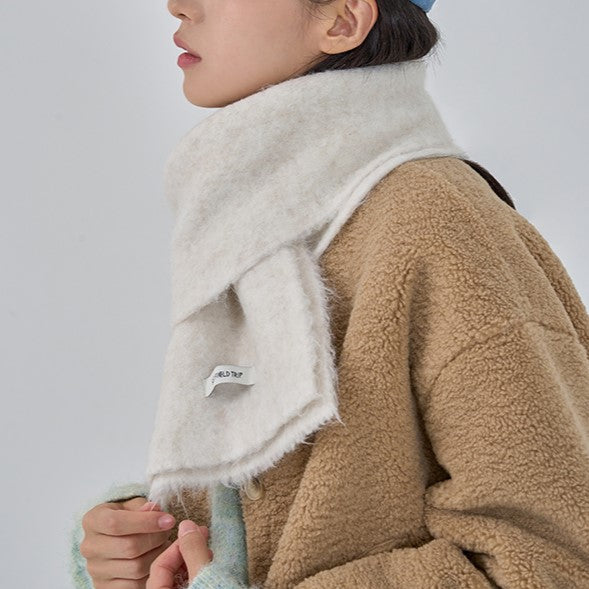 ★ADAUL★ Wool long wide muffler gray Designer fashion, Seoul-fully created | W Concept