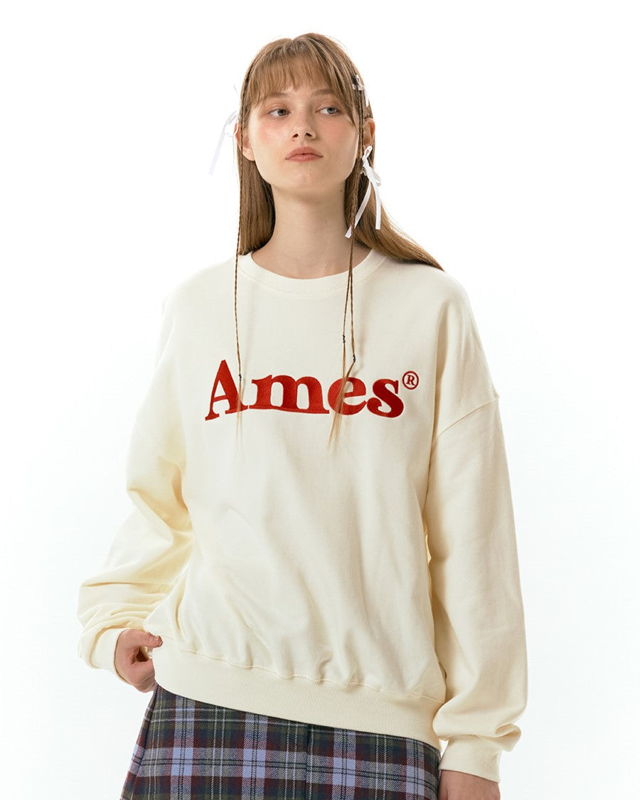 ★AMES-WORLDWIDE★LOGO TYPO RAGLAN SWEATSHIRT BEIGE★正規品 AMES – ALAND USA