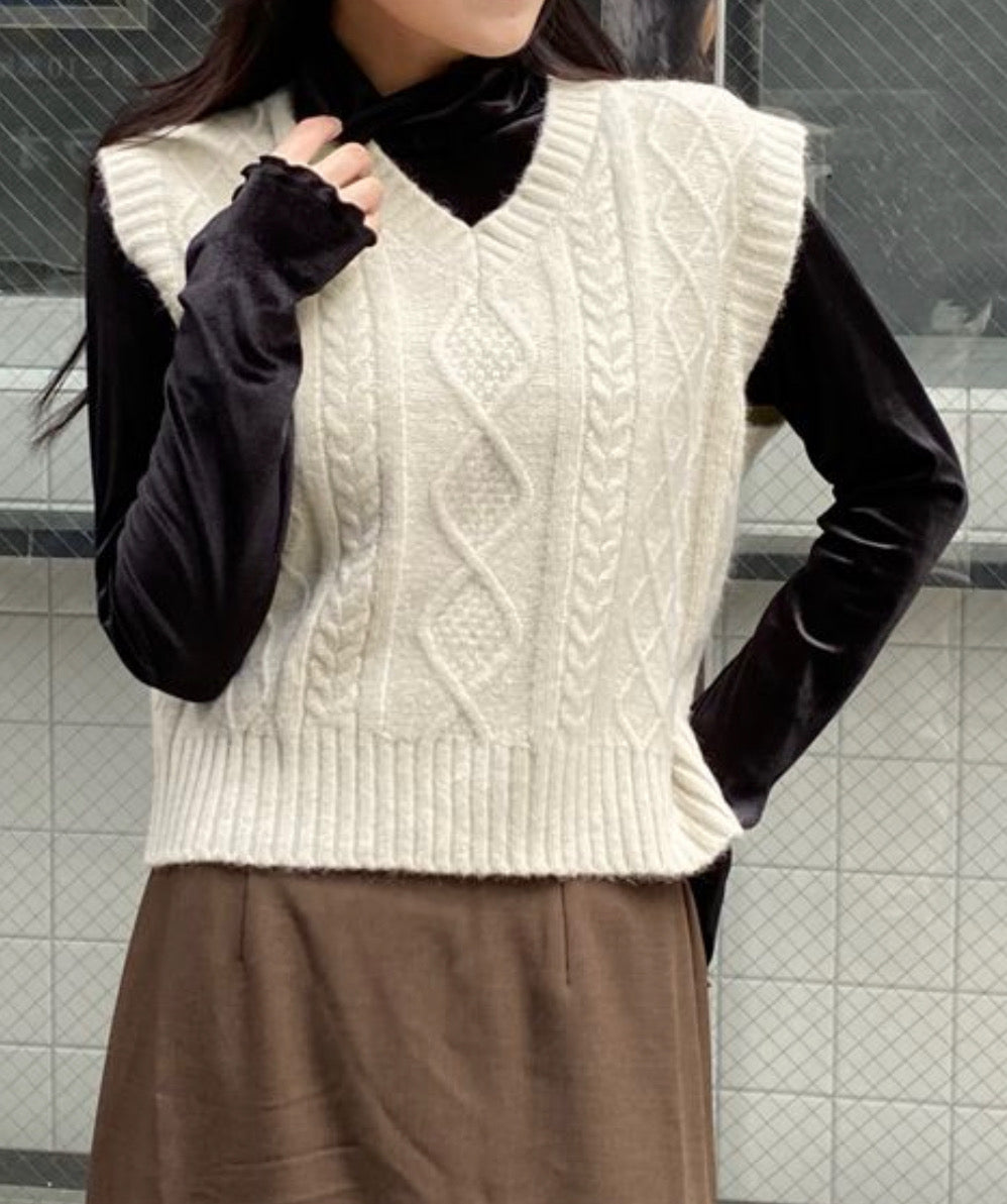 CLASSIC TWISTED KNIT VEST – ALAND USA