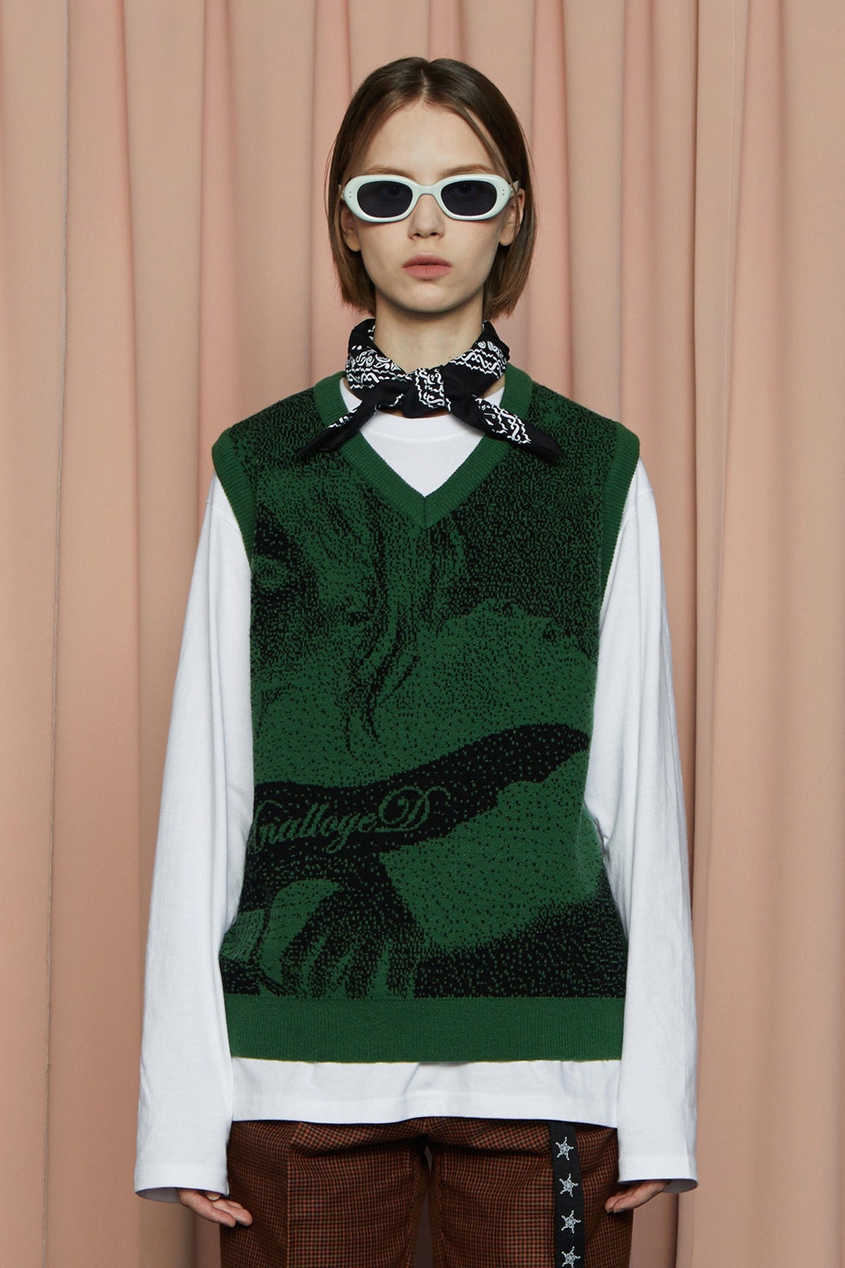 GRAPHIC KNIT VEST – ALAND USA
