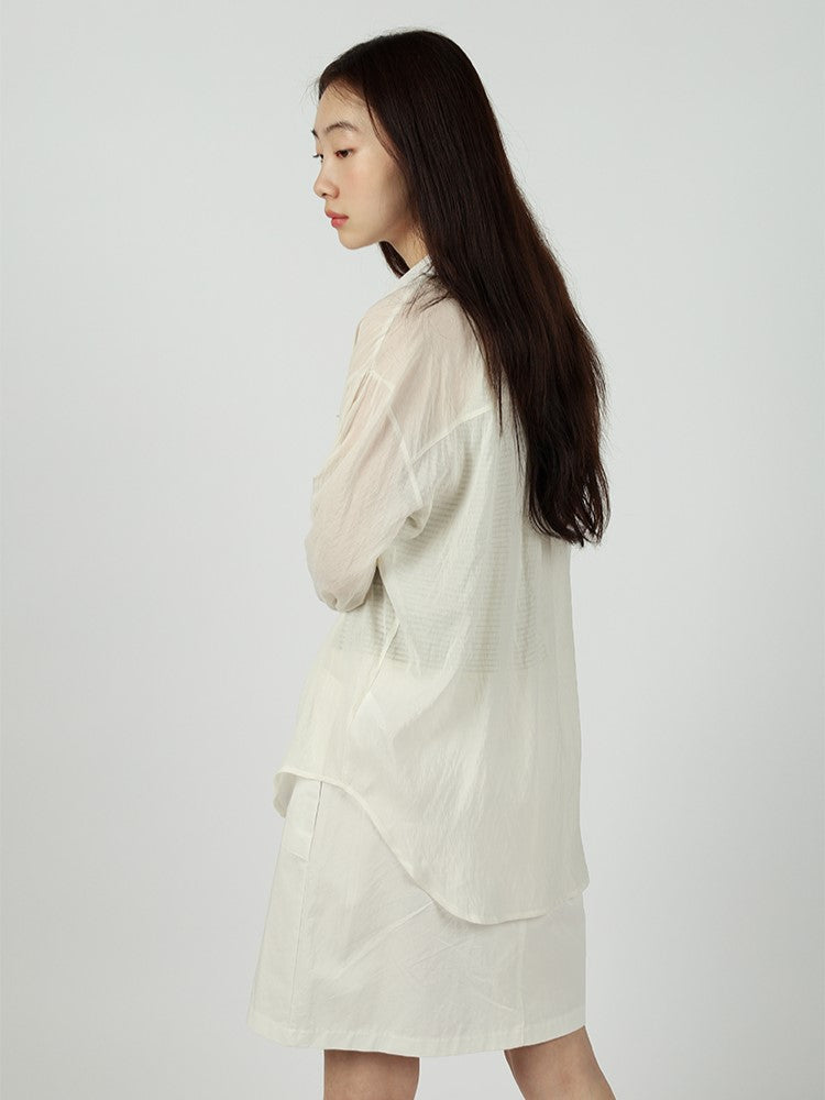 NATURAL SEE-THROUGH SHIRT – ALAND USA