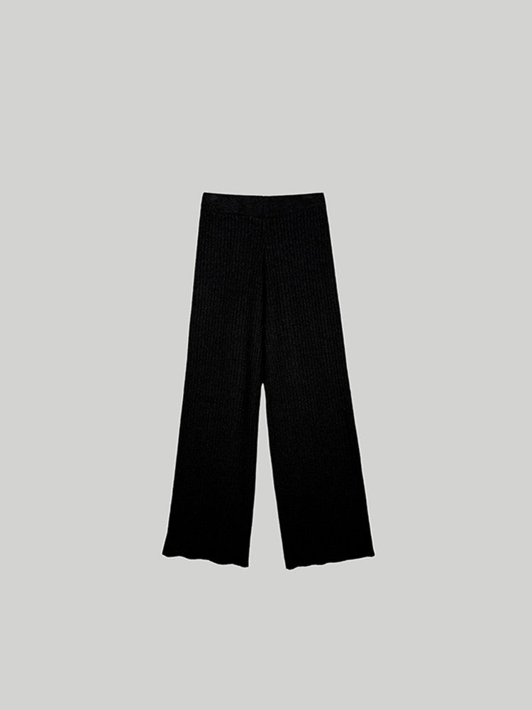 RIBBED WIDE KNIT PANTS – ALAND USA