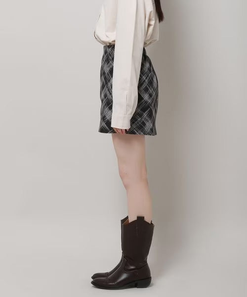 CHECK MINI SKIRT – ALAND USA