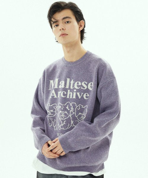 ☆送料・関税込☆Wai Kei★Maltese archive line graphics knit WAIKEI Maltese Archive Line Graphics Knit PURPLE – SeoulSeoul